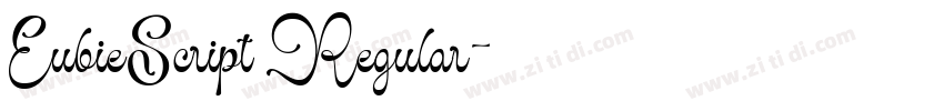 EubieScript Regular字体转换 EubieScript Regular字体转换